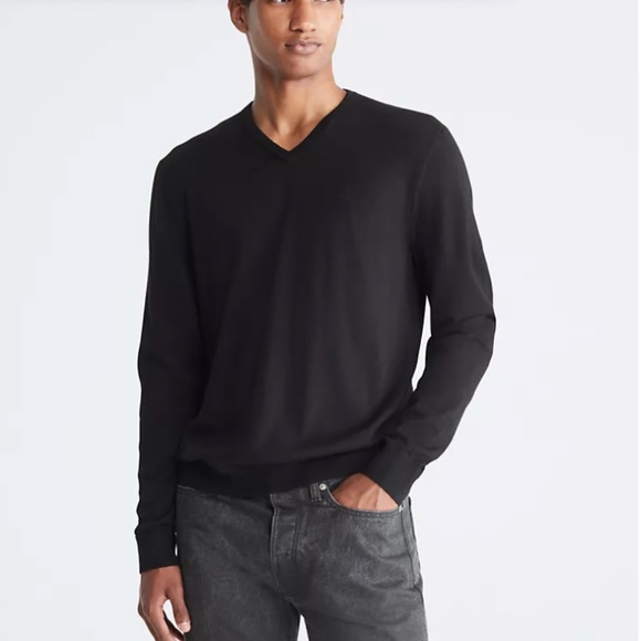 Calvin Klein Merino Wool Light Pullover Sweater - Picture 1 of 6